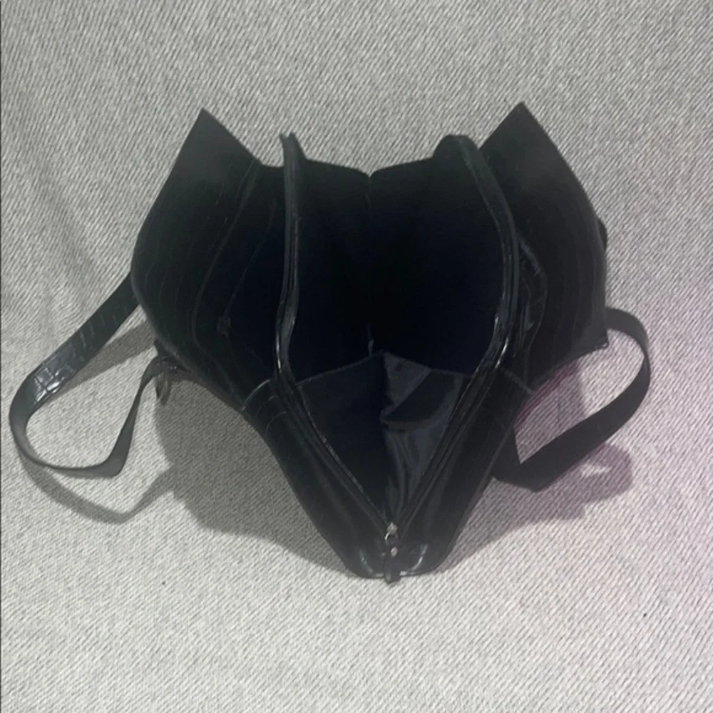 Naturalizer Black Laptop Bag Sleek Minimalist Design